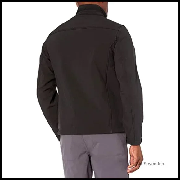 Men's Water-Resistant Softshell Jacket Classic Fit Performance Active Wear - Picture 3 of 7